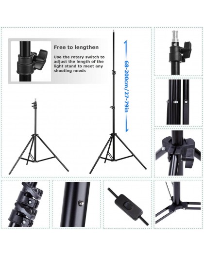 BOLLUMA 2 x 50W = 135W 5500K E27 Photo Studio Ampoule Vidéo BOLLUMA 2 x 50W = 135W 5500K E27 Photo Studio Ampoule Vidéo